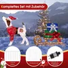 COSTWAY Cane LED con slitta e pacchetti regalo, decorazione Anteprima dell’immagine prodotto 6