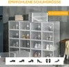 HOMCOM 18er Set Schuhboxen Schuh-Organizer mit magnetischen Produktbild-Vorschau 7