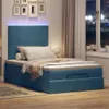 Eleganten-Stil Ottoman-Bett mit Matratzen Dunkelblau Produktbild-Vorschau 1