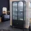 riess-ambiente Moderne Vitrine PARIS 180cm schwarz gold Produktbild-Vorschau 1