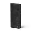 A black flip case for a smartphone, shown from the side with the cover closed. Produktbild-Vorschau