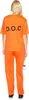 A person wearing a prisoner costume, viewed from the back. Produktbild-Vorschau