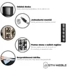 STIV Möbel | Úzky regál Čierny Mat 40x189 cm | 5 políc | Náhľad obrázku produktu 3