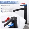 Homelody Wasserhahn Bad Schwarz,Waschtischarmatur Produktbild-Vorschau 3