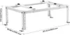 A white metal stand for an air conditioning unit, with dimensions indicated. Anteprima dell’immagine prodotto