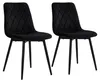 Relaxdays, set di 2 sedie da pranzo, velluto, gambe in Anteprima dell’immagine prodotto 1