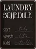 vianmo Blechschild 40x30 cm laundry schedule sort tody wash Produktbild-Vorschau 1
