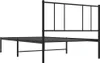 vidaXL Struttura letto con testiera in metallo nero 90x200 Anteprima dell’immagine prodotto 8