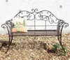 DanDiBo Panchina da giardino in metallo marrone resistente Anteprima dell’immagine prodotto 3