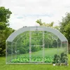 TRMLBE Poulailler 3x4 m Poules Enclos arc toit Acier Voir les images du produit 7
