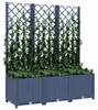 vidaXL Kvetináč s mriežkou modro-šedý 120x40x136 cm PP Náhľad obrázku produktu 7