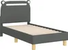 vidaXL Kinderbettgestell mit Kopfteil Dunkelgrau 70 x 140 Produktbild-Vorschau 4