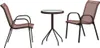 vidaXL Set bistrot da giardino 3 pezzi in acciaio marrone Anteprima dell’immagine prodotto 1