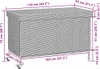 Hochwertig Gartentruhe mit Rollen Grau 110x55x73 cm Poly Produktbild-Vorschau 11