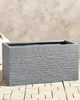 BELIANI Blumentopf Grau 60x29x30 cm Lehm-Faser-Mischung und Produktbild-Vorschau 2