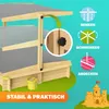 SPIELWERK® Sandkasten Fritzi Sonnendach 140x140x120cm Produktbild-Vorschau 3
