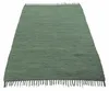 carpetfine Tapis tissé à plat Kilim Chindi Uni couloir vert Voir les images du produit 3