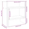 vidaXL Organizer da scrivania Bianco 34,5x15,5x35,5 cm Anteprima dell’immagine prodotto 8