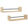 vidaXL Nástěnné police s tyčí 2 ks Dub Sonoma 60x16x14 cm Náhled obrázku produktu 6