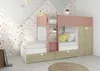 Letto a castello rovere e rosa antico con armadio 2 ante e Anteprima dell’immagine prodotto 12
