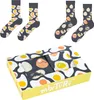 2 Paar Lange Socken für Damen 36-40, Socken mit Eiermuster Produktbild-Vorschau 1