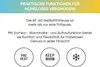 Marketing image with text and icons describing features of an air fryer. Produktbild-Vorschau