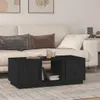 vidaXL Couchtisch Schwarz 110x50x40 cm Massivholz Kiefer Produktbild-Vorschau 2