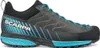Scarpa Mescalito GTX Approach Schuhe für Damen in Schwarz und Türkis; seitliche Ansicht. Podgląd zdjęcia produktu