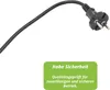 A black power cord with a European-style plug is shown against a white background. A green overlay with text is in the bottom right corner. Produktbild-Vorschau