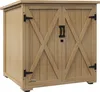 A wooden garden storage cabinet with double doors. Náhľad obrázku produktu