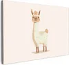 Leinwand Bilder 120x80 cm - Kinder Beige - Llama - Produktbild-Vorschau 1