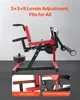 A leg extension and curl machine with text overlays highlighting its features. Produktbild-Vorschau