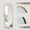 A full-length mirror with dimensions and close-ups of its frame. Produktbild-Vorschau