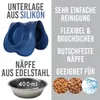 Silikon Napf mit Edelstahl Vorratsbehälter, 400ml, blau, Produktbild-Vorschau 5