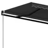 vidaXL Markíza ručne výsuvná 450x350 cm antracitová Náhľad obrázku produktu 5