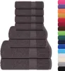 vidaXL 8-tlg. Handtuch-Set FROGN Anthrazit 360 g/m² Produktbild-Vorschau 1