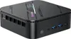 A black mini PC with ventilation slots on the side and ports on the front. Produktbild-Vorschau