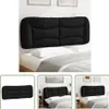 The Living Store Kopfteil-Kissen Schwarz 140 cm Stoff Produktbild-Vorschau 1