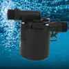A black submersible water pump is shown against a background of blue water with bubbles. Náhled obrázku produktu
