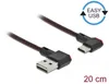 DELOCK USB-A 2.0  Stecker < USB-C Stecker gewinkelt 0,2m Anteprima dell’immagine prodotto 3