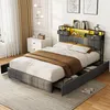 UnboxG Polsterbett 160x200cm mit USB, Jugendbett Doppelbett Produktbild-Vorschau 2