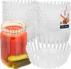 A jar of pickles and a stack of white fermentation weights. Produktbild-Vorschau