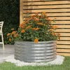 vidaXL Pflanzkübel Verzinkter Stahl 80x80x36 cm Silber Produktbild-Vorschau 2