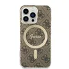 A phone case with a repeating Guess logo pattern and a central circular area with the Guess logo. It also has a small rectangular element below the circle. Anteprima dell’immagine prodotto