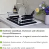 WENKO Abtropfgestell Alu Schwarz Silber Tropfschale Produktbild-Vorschau 3