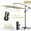 deluxe4home® Sonnenschirm Ø270 cm Creme I Ampelschirm mit Produktbild-Vorschau 5
