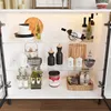 Sideboard mit LED-Vitrine 160x35x80cm, Weiß Hochglanz, Produktbild-Vorschau 5
