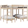 vidaXL Dreifach-Etagenbett 140x200/70x140 cm Massivholz Produktbild-Vorschau 2