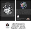 Alfa Romeo 3D Aufkleber Offizielle Logo Schwarz, Produktbild-Vorschau 4