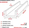 GAL-INDUSTRIAL | Ceownik aluminiowy - 20x20x20x2mm - 150cm Podgląd zdjęcia produktu 2